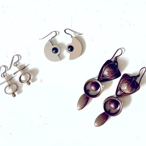 Bundle of 3 Pair Pierced Earrings, Artsy, Contemporary, Boho, Urban, Edgy OS - Picture 1 of 1